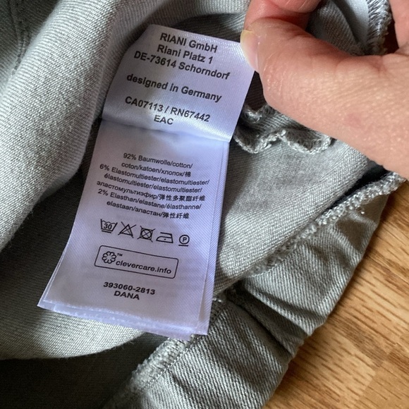 RIANI RIANI Casual Cotton Blend Stretch Pants, Size 12 - Picture 7 of 8